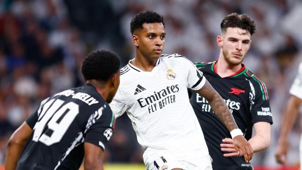 Rodrygo, en la eliminatoria contra el Arsenal de Champions League