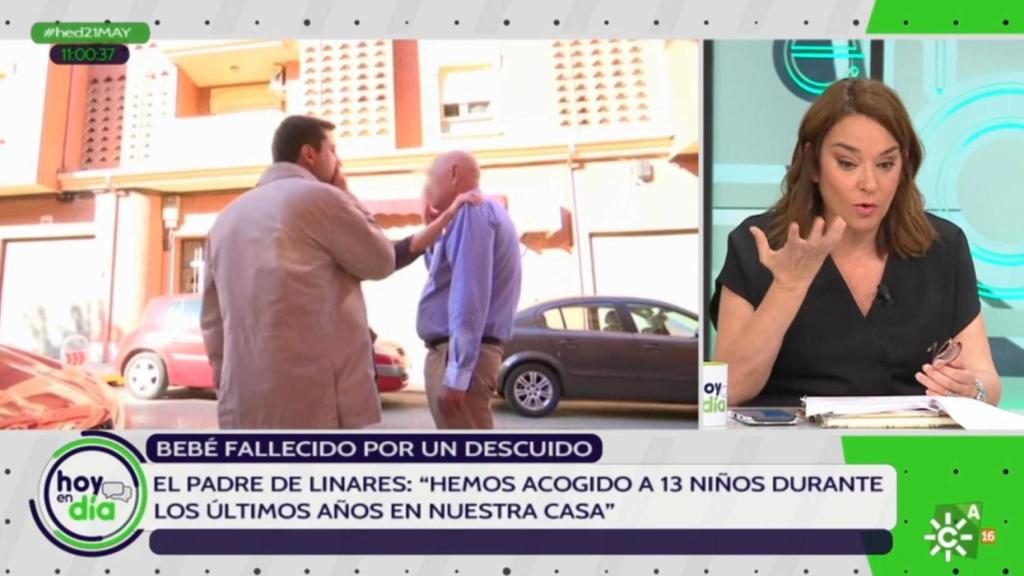 Toñi Moreno, emocionada cuando 'Hoy en día' aborda el caso de un bebé fallecido.