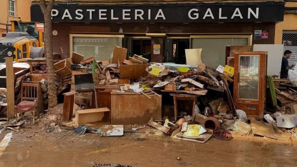 La Pastelería Galán tras la dana.