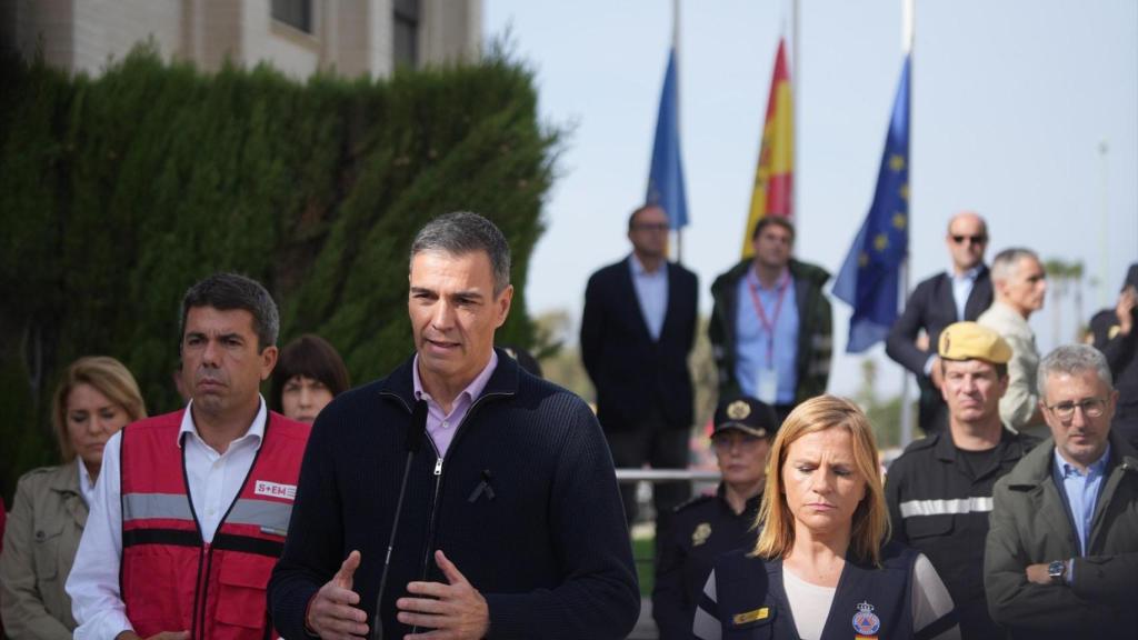Pedro Sánchez, en su visita al Cecopi el pasado octubre. Jorge Gil / Europa Press