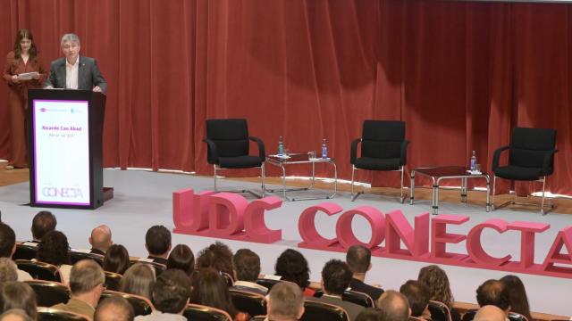 El rector, Ricardo Cao, en un momento de la presentación de UDC Conecta.