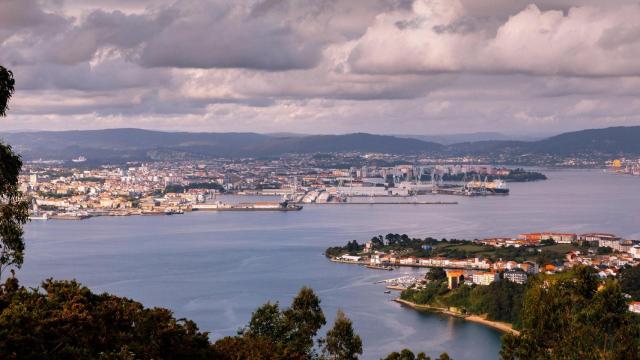 Vista aérea de Ferrol.