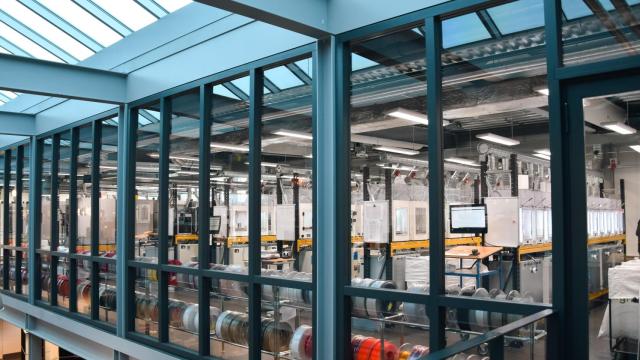 Planta demostradora de granja de impresión 3D de Signify, ubicada en Eindhoven.