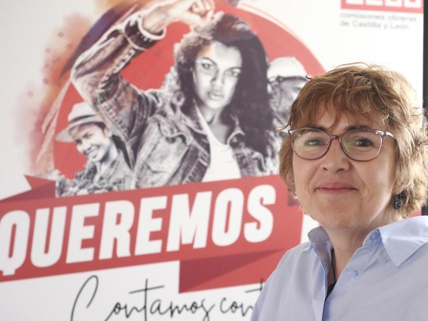 La nueva dirigente de CCOO en la Comunidad durante la entrevista