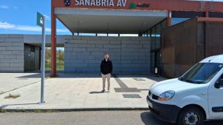 Rubén Largo en la estación de Sanabria AV