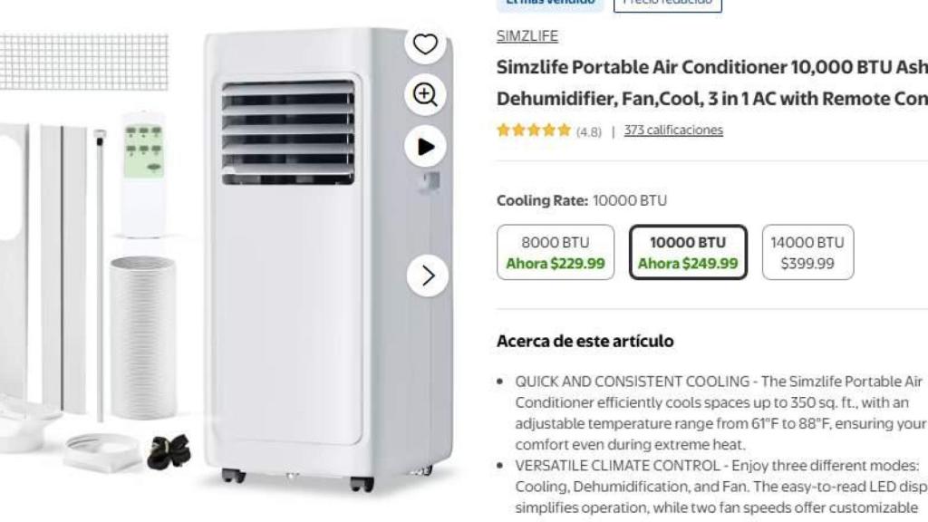 Simzilife: el equipo portátil de aire acondicionado que arrasa en Walmart