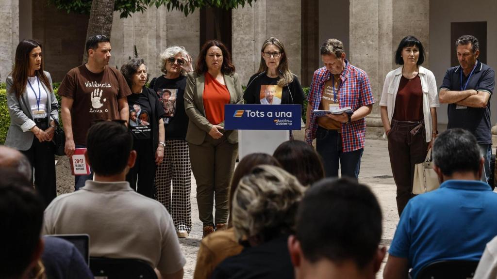 Representantes de las asociaciones, en su comparecencia ante los medios. Rober Solsona / Europa Press