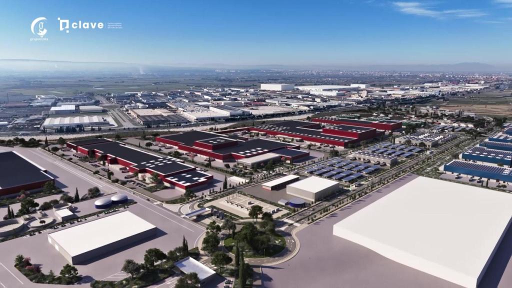 Recreación del macrocentro logístico e industria de Costa en Villamayor