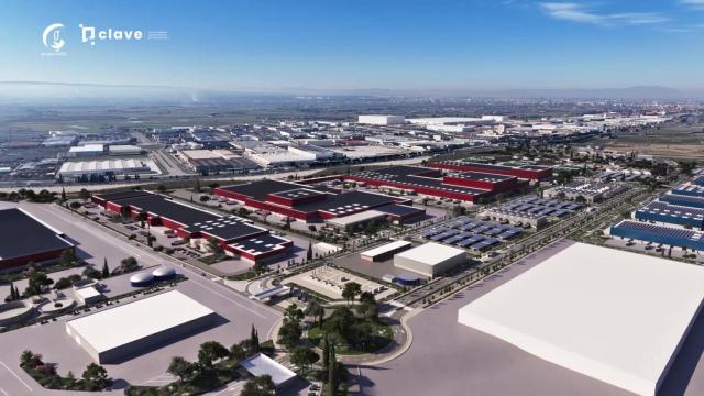 Recreación del macrocentro logístico e industria de Costa en Villamayor