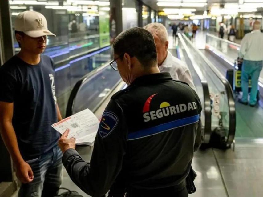 Indigentes en Barajas.