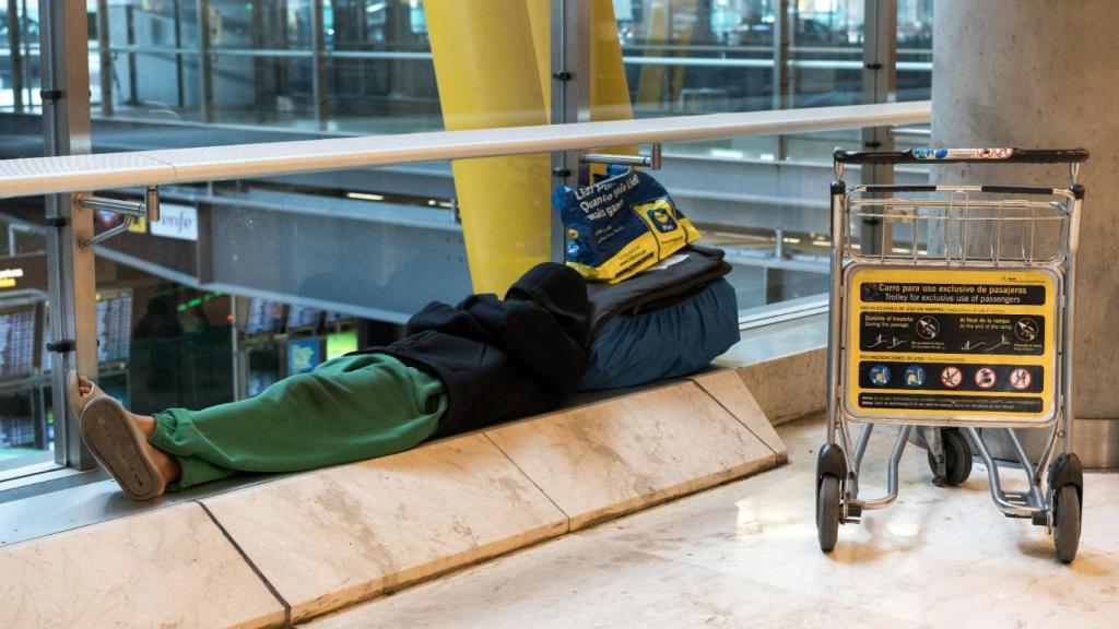 Indigentes en Barajas.