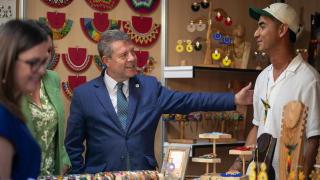 Emiliano García-Page en la inauguración de Farcama Primavera 2025.