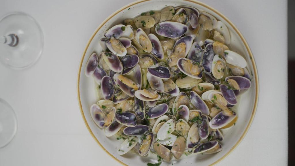 Coquinas, dentro del repertorio marino con el que trabaja el restaurante.