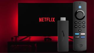 Fotomontaje de Netflix con el Amazon Fire TV