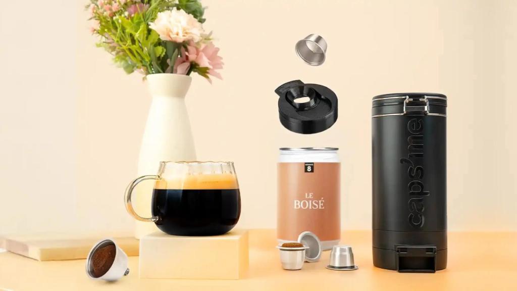 El kit Caps'Me incluye el café, el 'shaker' y las cápsulas reutilizables