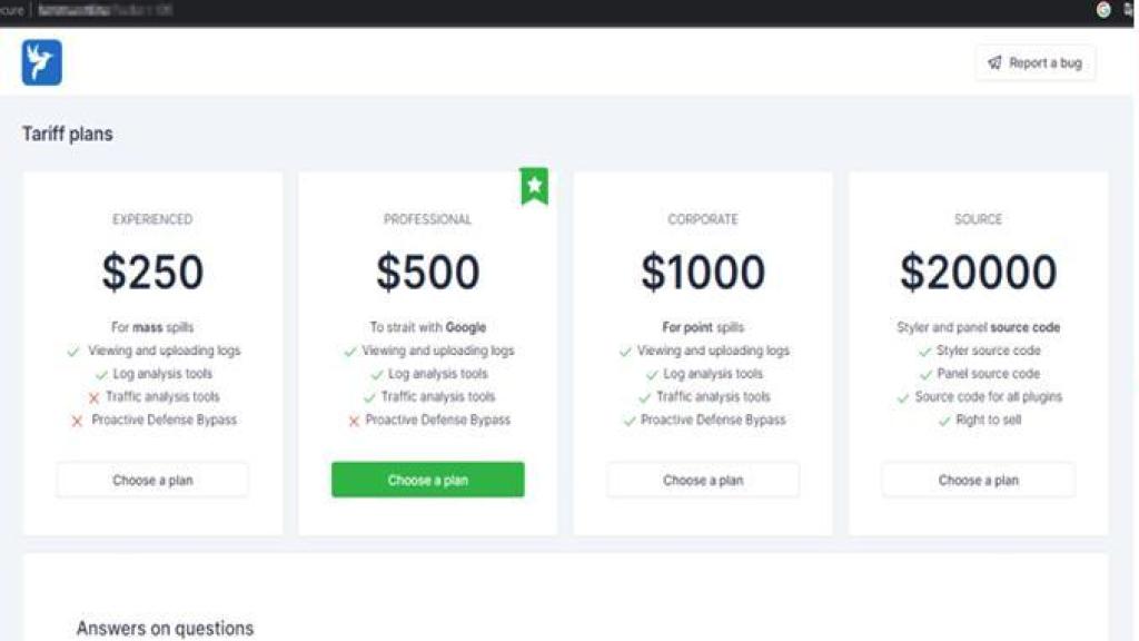 Precios del malware as a service Lumma