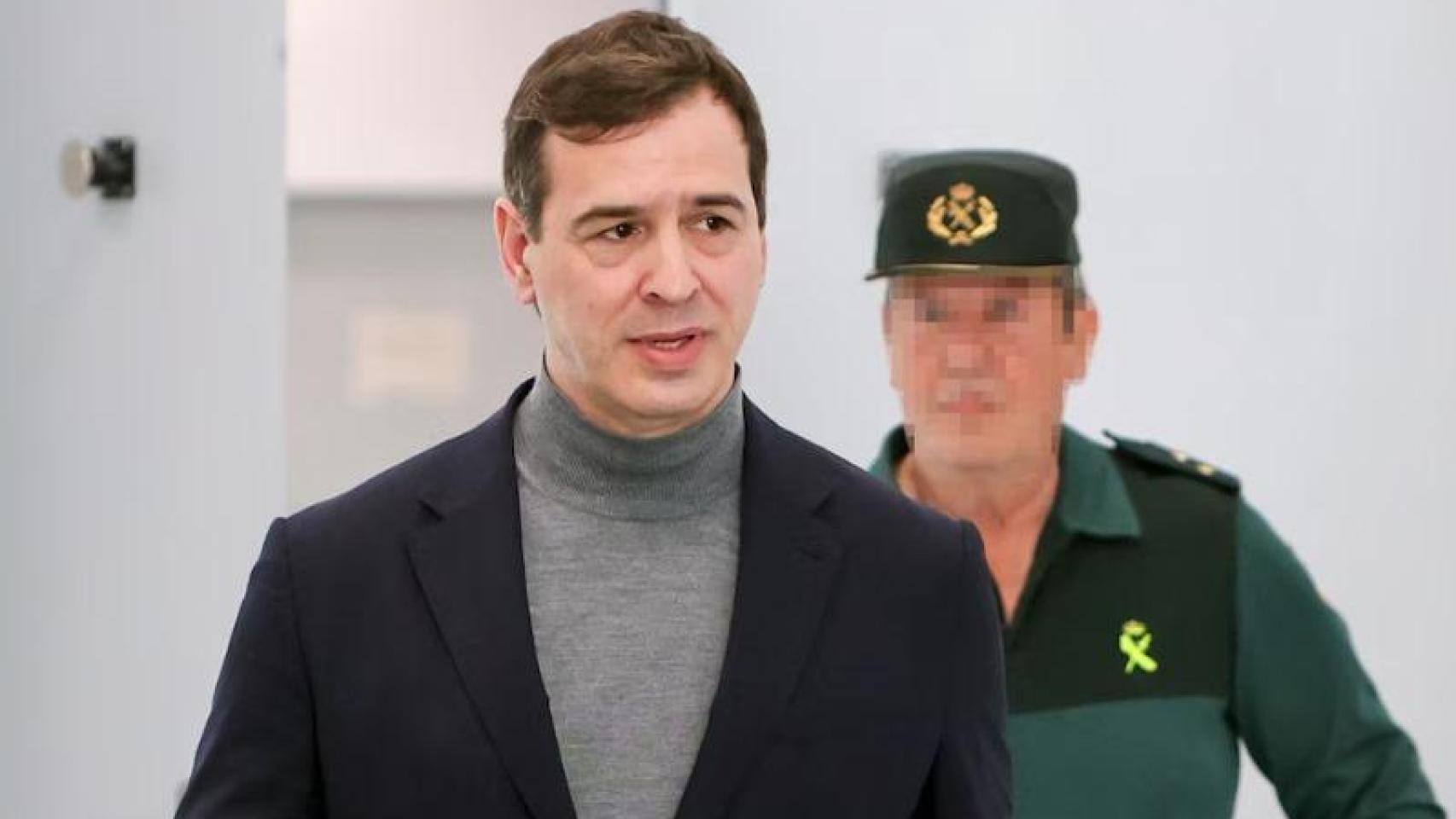 David Sánchez, en los Juzgados de Badajoz.