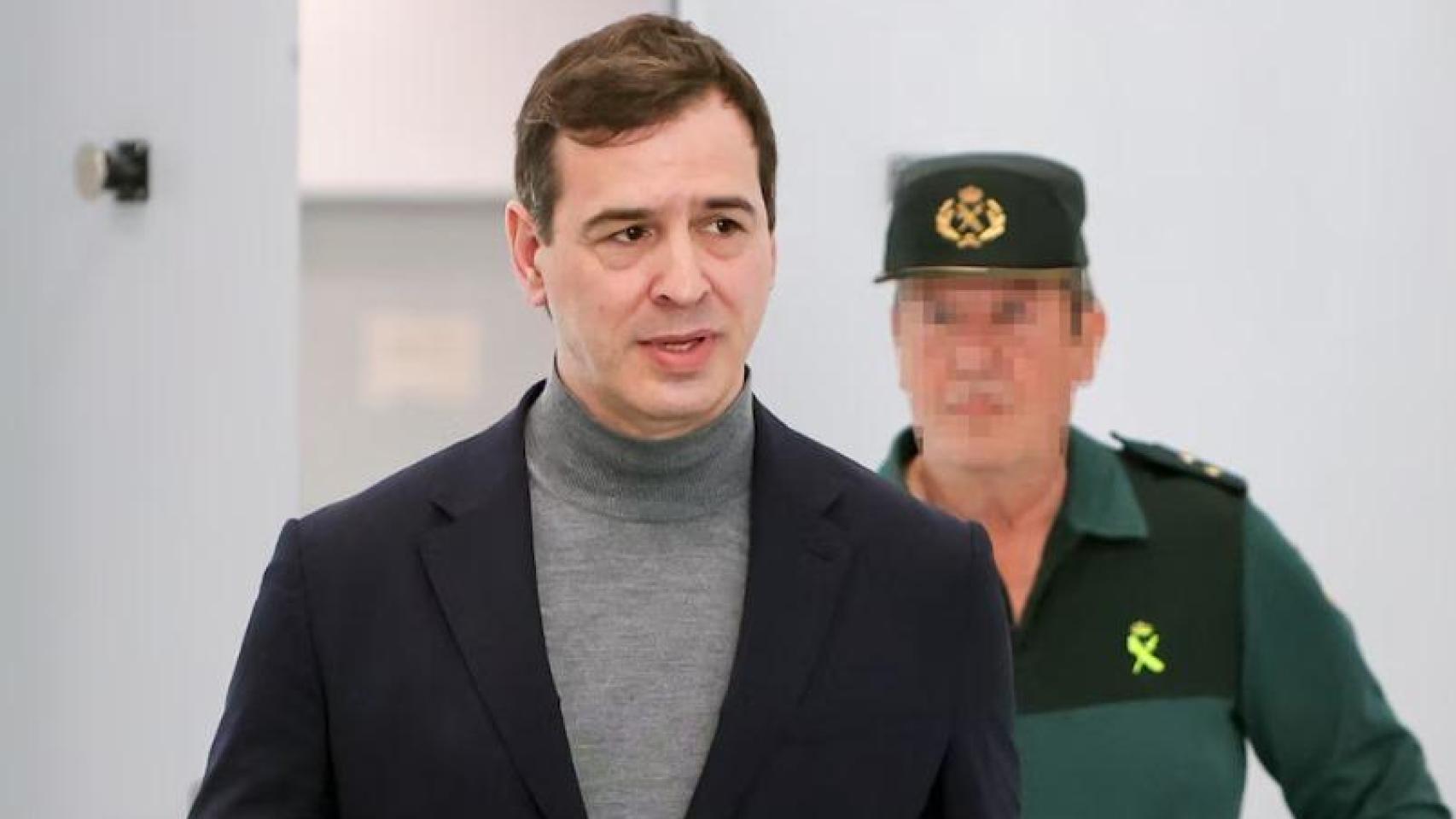 David Sánchez, en los Juzgados de Badajoz.