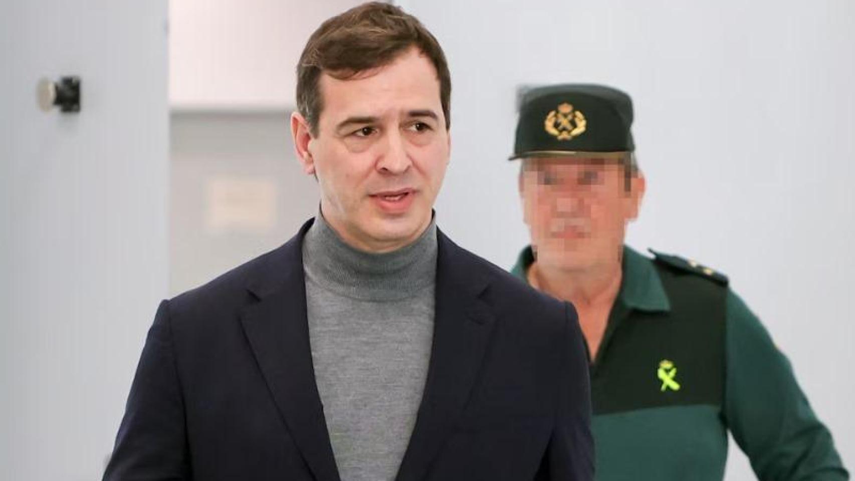 David Sánchez, en los Juzgados de Badajoz.