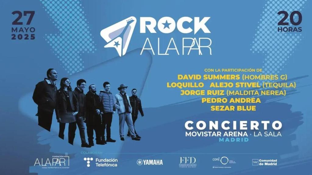 Cartel promocional concierto solidario Rock A LA PAR