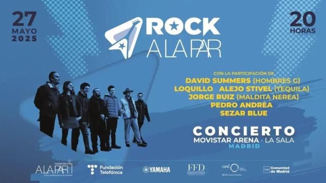 Cartel promocional concierto solidario Rock A LA PAR