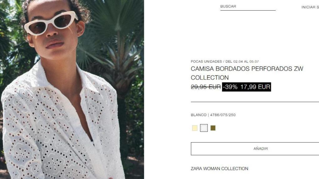 Camisa bordados. Ref. 4786/075/250