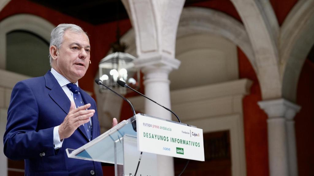 José Luis Sanz, alcal de Sevilla, este viernes en el desayuno de Europa Press.