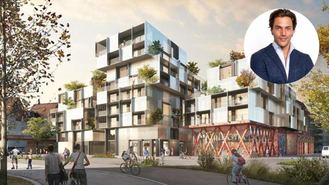 Montaje de Robin Decaux con viviendas.