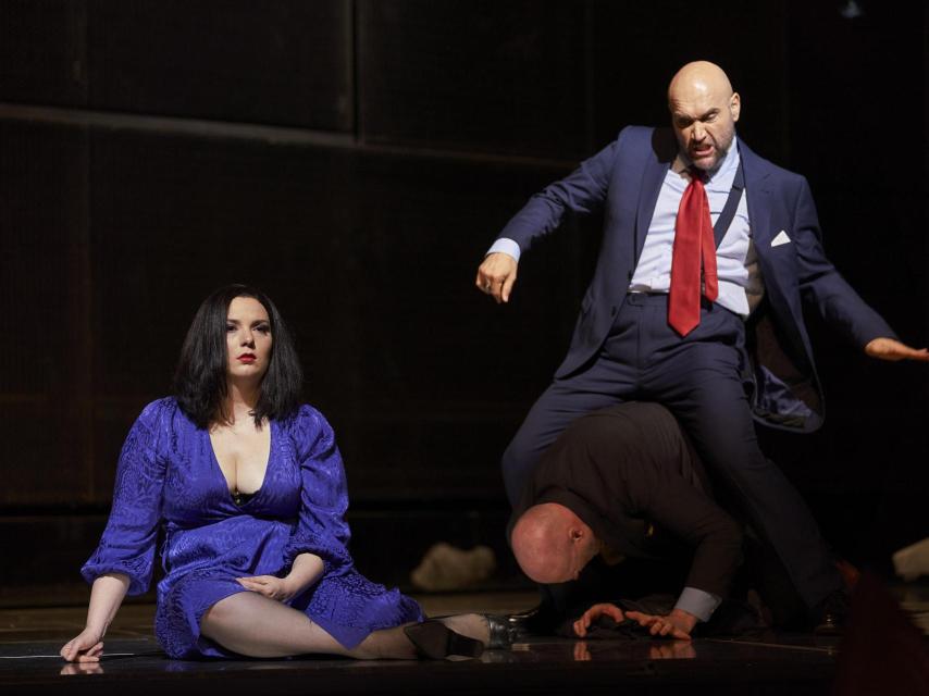 Julie Fuchs y Xavier Sabata interpretando a Cleopatra y Giulio Cesare respectivamente. Foto: David Ruano