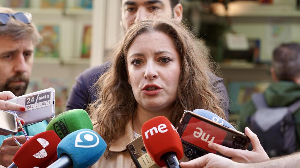 La vicesecretaria de Sanidad y Educación el PP, Ester Muñoz, durante su intervención de este viernes en León
