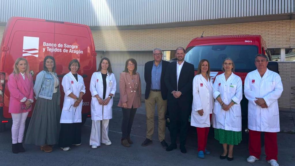 Presentación de las tres nuevas unidades móviles del Banco de Sangre y Tejidos de Aragón