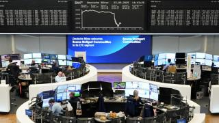 Interior de la Bolsa de Fráncfort.