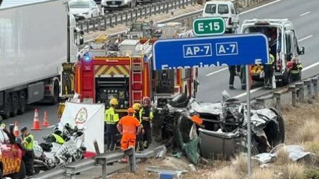 Imagen del accidente de tráfico ocurrido en Fuengirola.