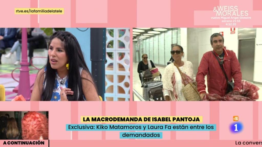 Isa Pantoja en 'La familia de la tele'.