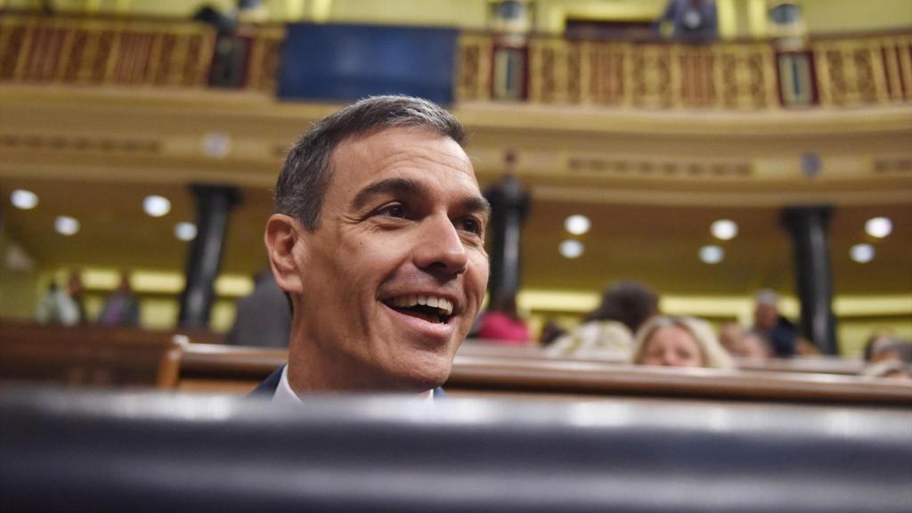 El presidente del Gobierno, Pedro Sánchez, durante la sesión de control, el pasado miércoles en el Congreso de los Diputados.
