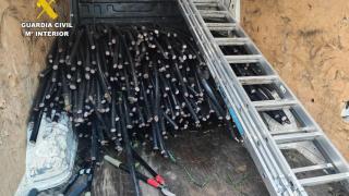 Cable interceptado por los agentes.