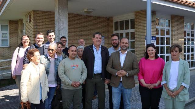 El secretario xeral del PSdeG, José Ramón Gómez Besteiro, este viernes en Curtis.