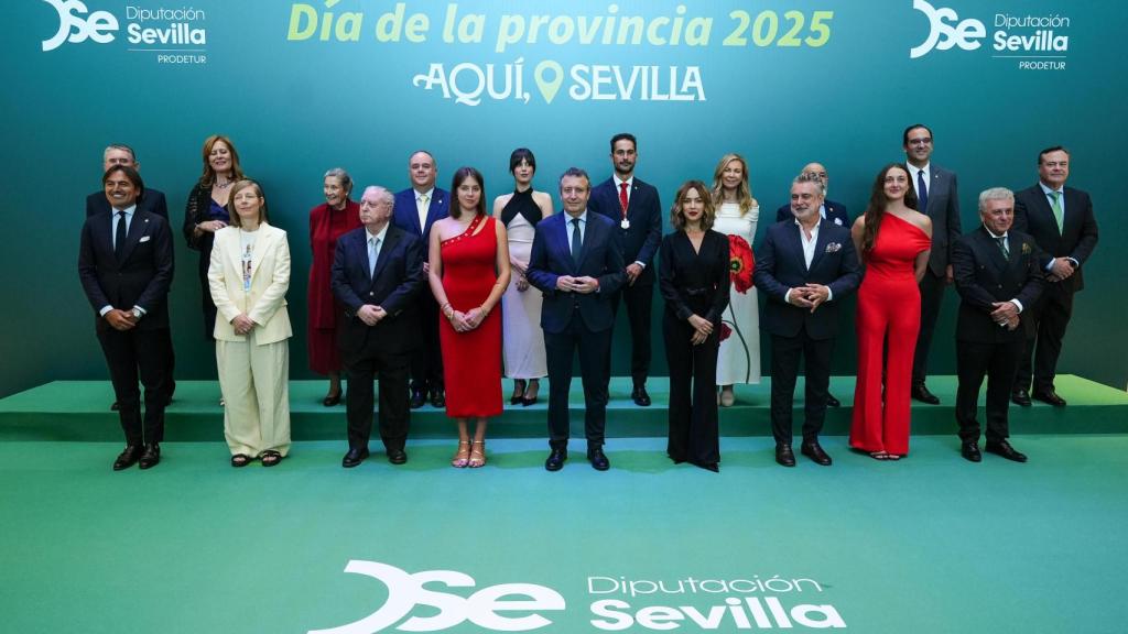 Javier Fernández, presidente de la Diputación de Sevilla, en el acto de este viernes en Sevil,a.