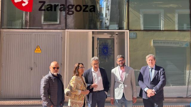 Vox visita la futura Comisaría de Policía en el Casco Histórico de Zaragoza.