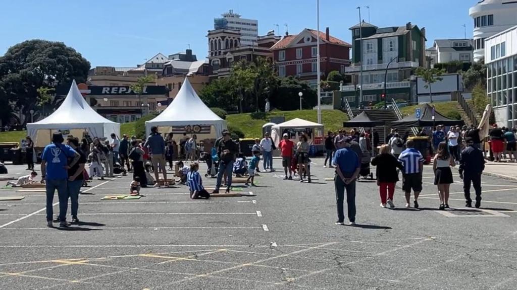 Los juegos populares fueron los protagonistas a primera hora.