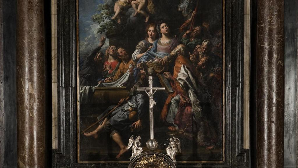 Una de las pinturas de 'Ciclo Mariano' de Theodoor van Loon, en la Basílica de Nuestra Señora de Scherpenheuvel. Foto: OKV Openbaar Kunstbezit Vlaanderen / Bea Borgers