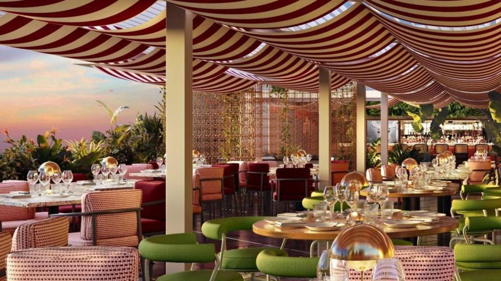 Detalles de la terraza de Brasserie Astoria.