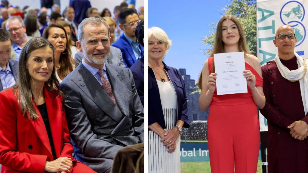 Los Reyes han visto a su hija recoger el diploma sentados en la sala.