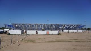 Así está el estadio modular del Real Zaragoza.