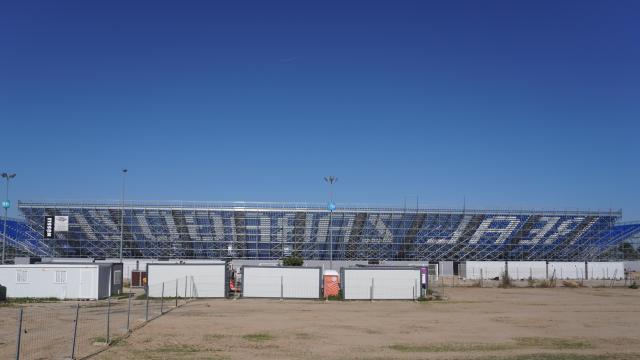 Así está el estadio modular del Real Zaragoza.