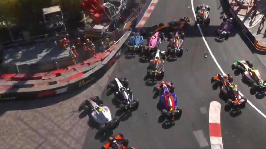 Momento del accidente del GP de Mónaco de F2