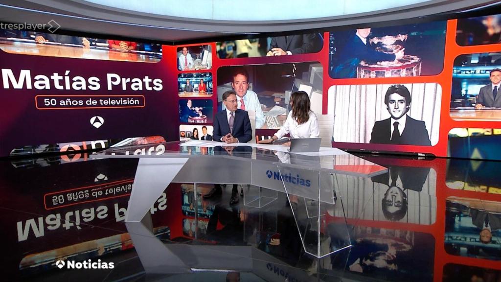 Matías Prats y Mónica Carrillo en 'Antena 3 Noticias Fin de Semana'.