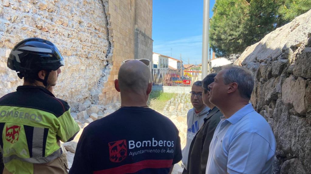 El paño norte de la iglesia de San Andrés de Ávila se ha derrumbado esta noche