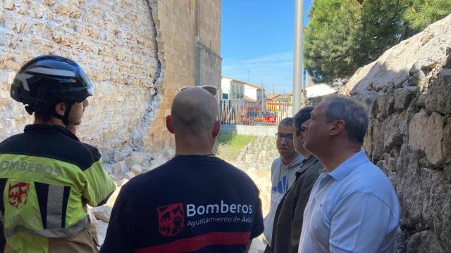 El paño norte de la iglesia de San Andrés de Ávila se ha derrumbado esta noche