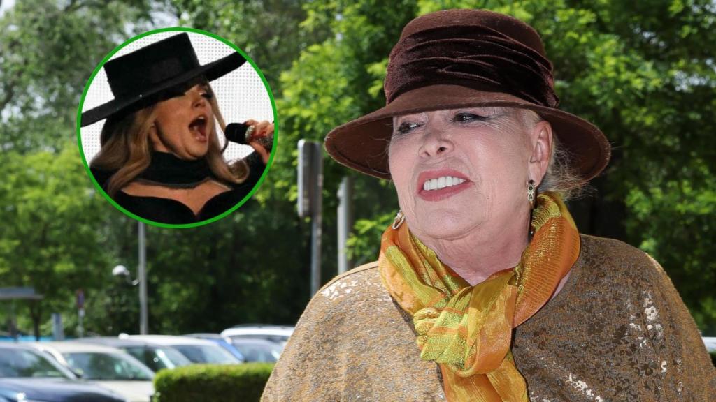 Melody en la final de Eurovisión 2025 y Massiel saliendo del 60 cumpleaños de Antonio Carmona.